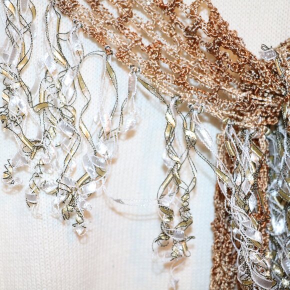 Ribbon scarf Handmade NWT - Picture 2 of 3